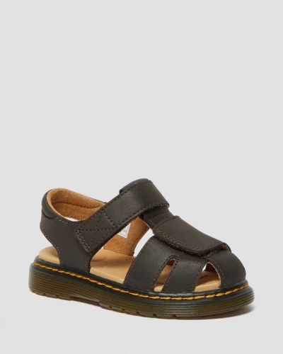 Sandalias Con Velcro Dr Martens Toddler Moby Ii Wildhorse Cuero Para Niños DR5563W